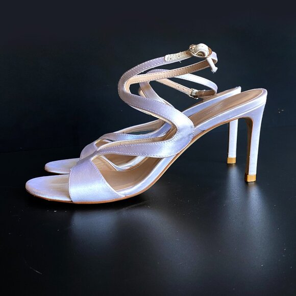 Stuart Weitzman Mariposa Ivory Formal Strappy Heels Size 9.5 - Picture 1 of 7